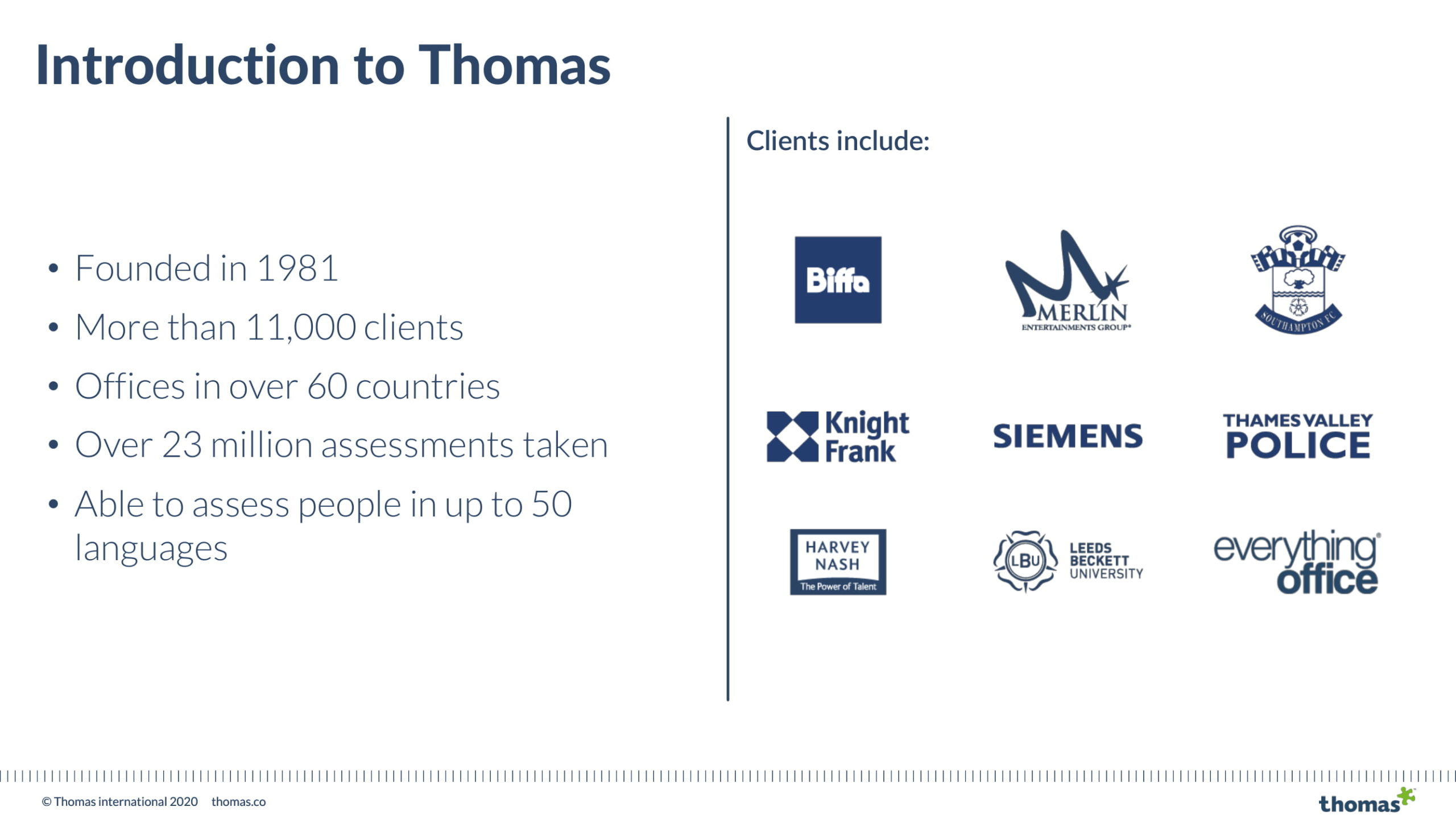 Thomas Sales Presentation September 2020 Multi Assessment